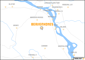 map of Beaver Homes