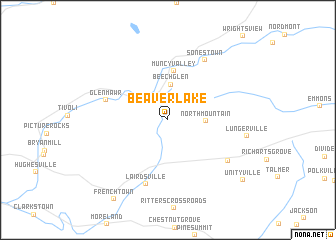 map of Beaver Lake