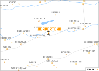 map of Beavertown