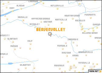 map of Beaver Valley