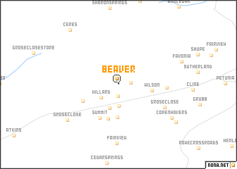 map of Beaver