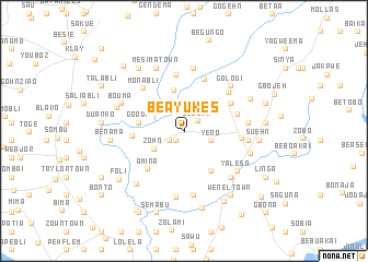 map of Beayukes