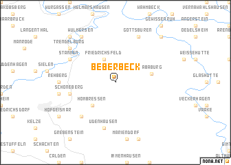 map of Beberbeck