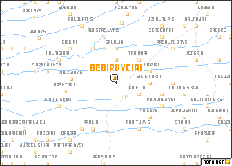 map of Bebirvyčiai