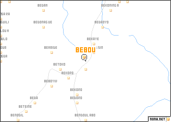 map of Bébou