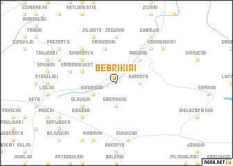 map of Bebrikiai
