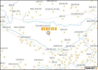 map of Bebrina