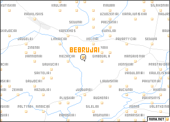 map of Bebrujai