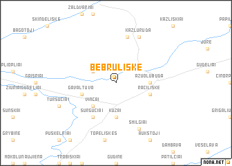 map of Bebruliškė
