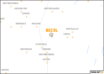 map of Becal