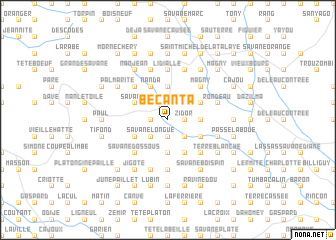 map of Bécanta