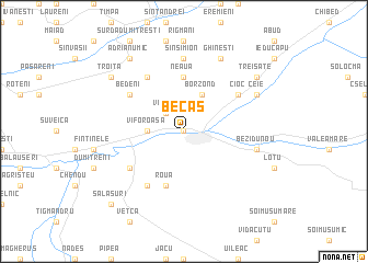 map of Becaş