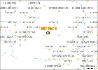 map of Becedas