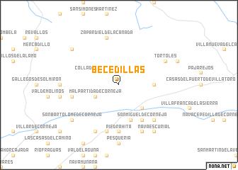 map of Becedillas