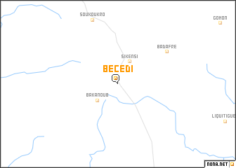 map of Bécédi