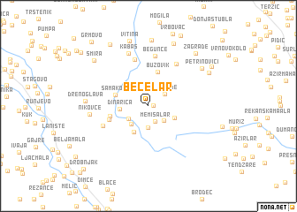map of Bećelar