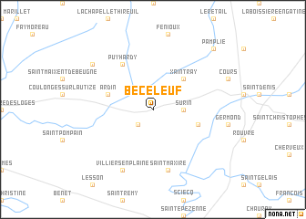 map of Béceleuf
