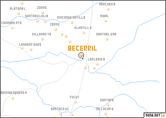 map of Becerril