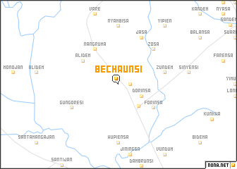 map of Bechaunsi