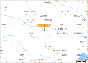 map of Bechʼekʼa