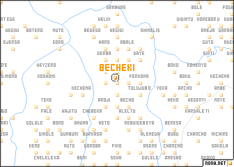 map of Bechʼekʼī