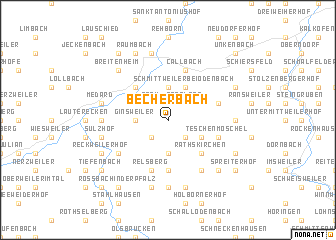 map of Becherbach