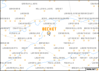 map of Béchet