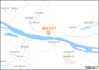 map of Bechet