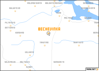 map of Bechevinka