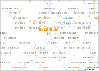 map of Bechingen