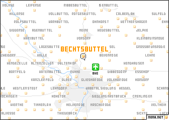 map of Bechtsbüttel