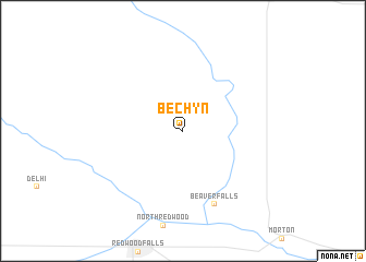 map of Bechyn