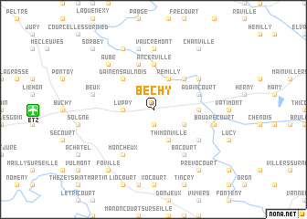 map of Béchy