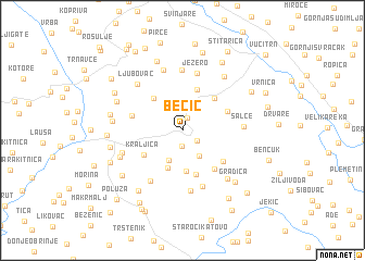 map of Bečić