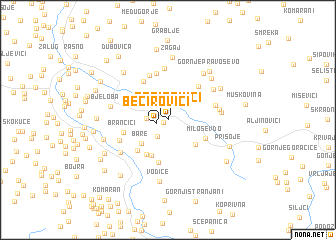 map of Bećirovići