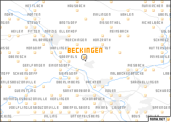 map of Beckingen