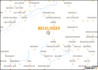 map of Becklingen