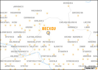 map of Bečkov