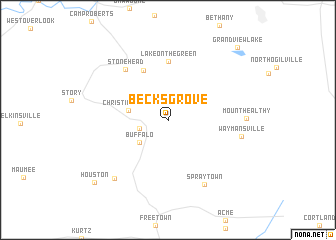 map of Becks Grove