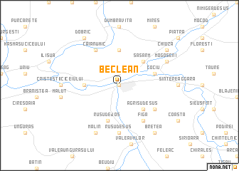 map of Beclean