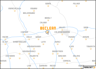 map of Beclean