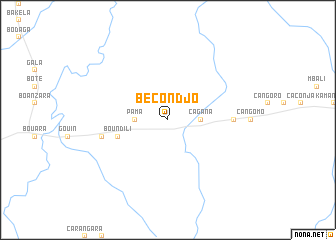 map of Bècondjo