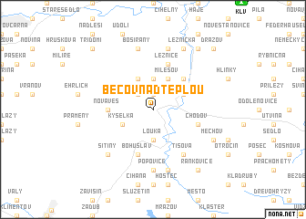 map of Bečov nad Teplou