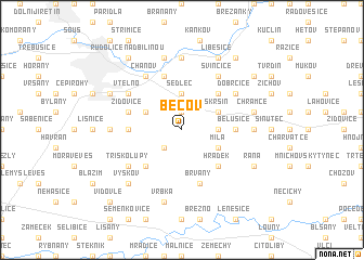 map of Bečov