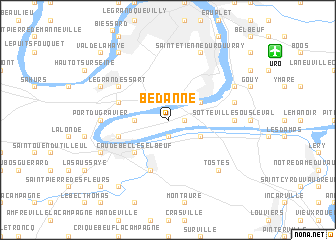 map of Bédanne