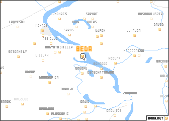 map of Béda