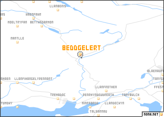 map of Beddgelert