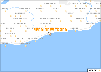 map of Beddinge Strand