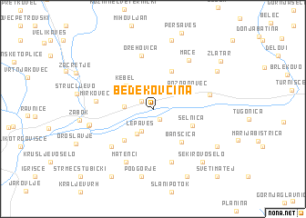 map of Bedekovčina