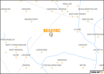 map of Bédenac